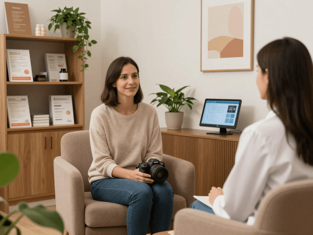 Psychiatric assessment near me - professional therapy session with compassionate healthcare provider in a welcoming mental health clinic.