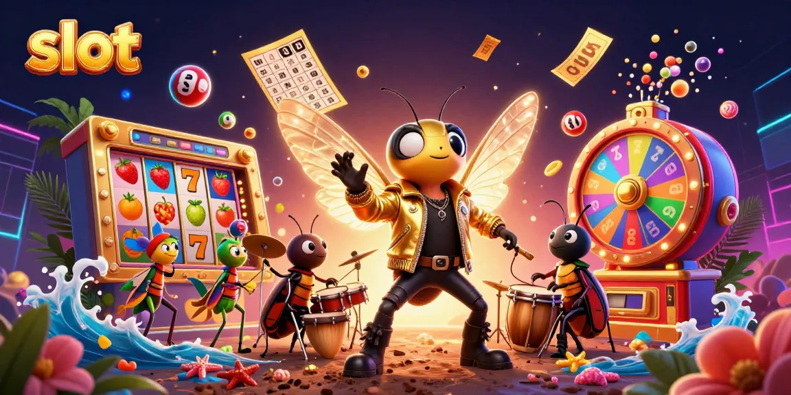 Spin the slot reels and win jackpots with vibrant characters in a 3D casino scene.