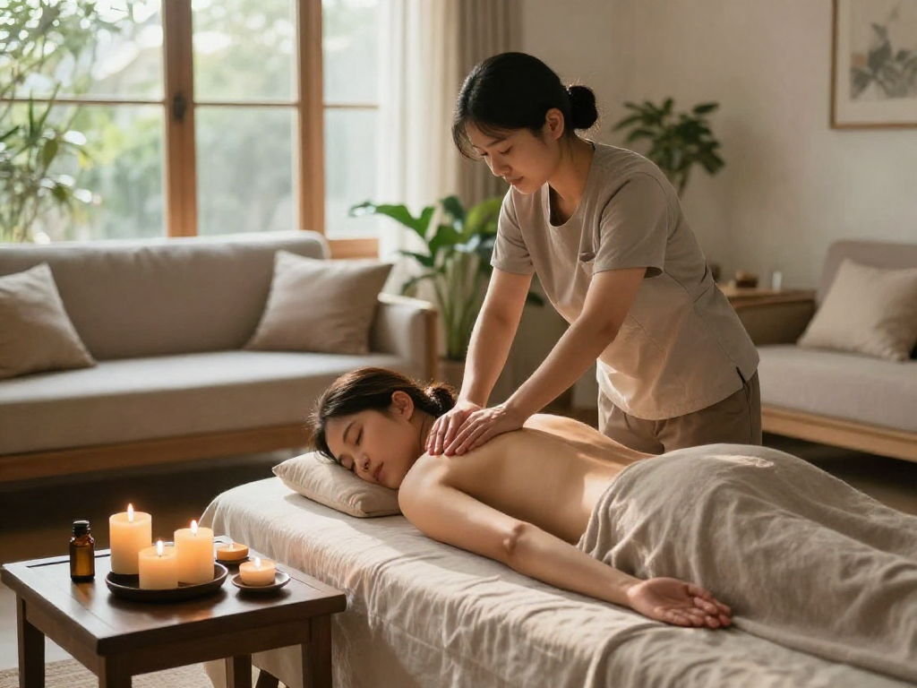 양주출장마사지 providing a tranquil home massage service in a relaxing environment.