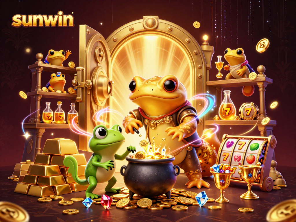 Experience the magic of sunwin as the alchemist transforms metals into fortune with dynamic casino elements.