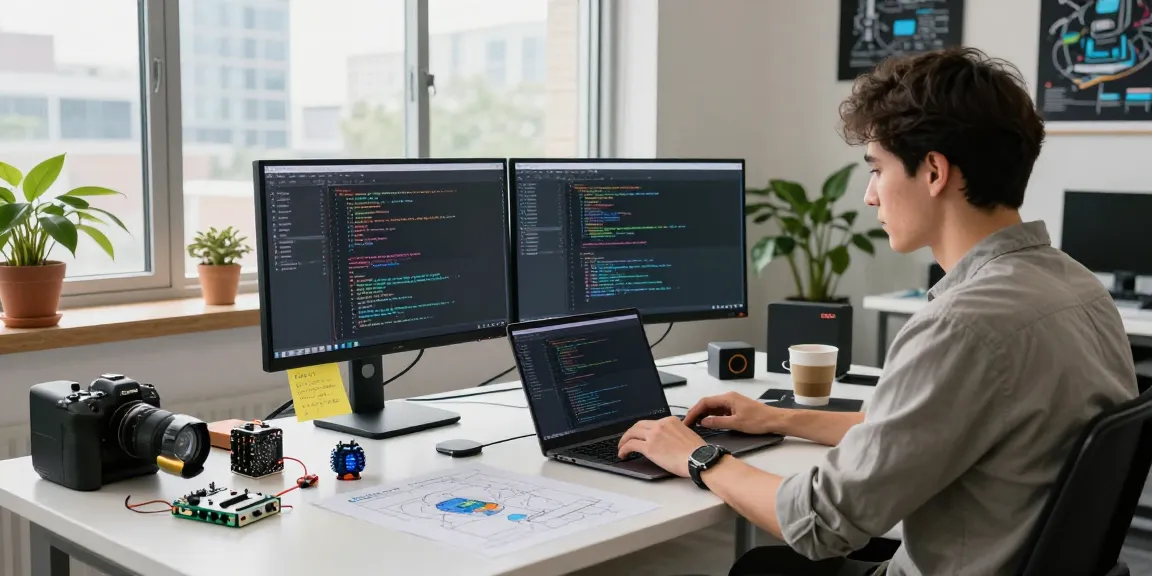 NAGA2000 software development with programmers in a modern workspace focused on coding.