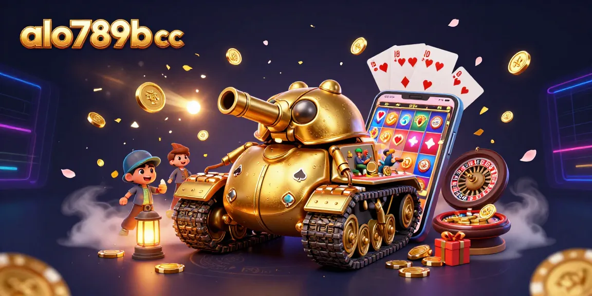 Experience the exciting thrills of alo789b cc with a vibrant 3D casino illustration featuring a unique golden beetle tank.