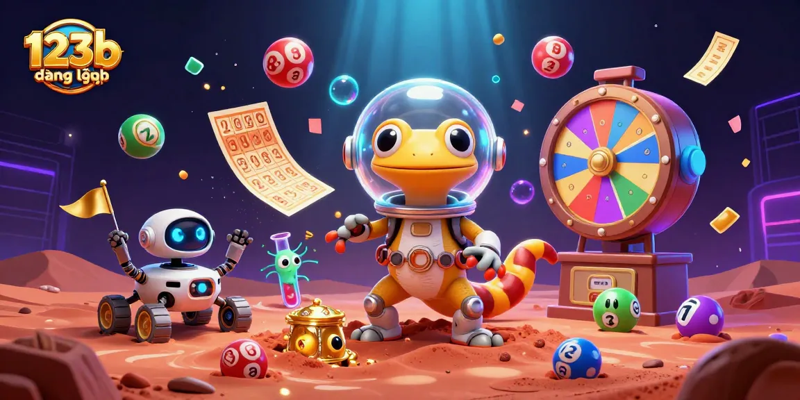 Experience 123b đăng nhập excitement with 3D Martian gecko unlocking a golden casino adventure.