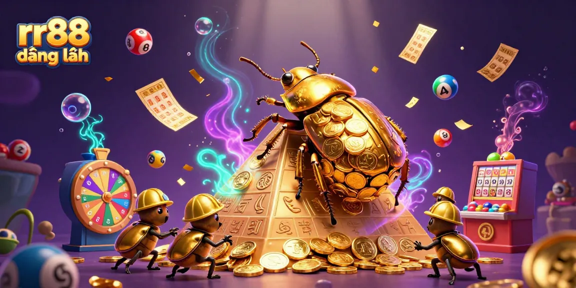 Experience the thrill with rr88 đăng nhập, featuring dynamic game elements and golden coins in an immersive casino scene.