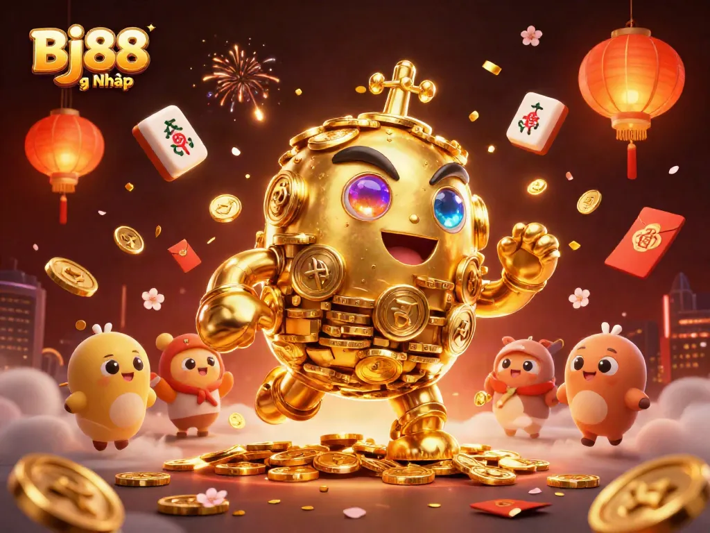 Experience Bj88 Đăng Nhập with vibrant graphics and dynamic casino elements in this captivating illustration.