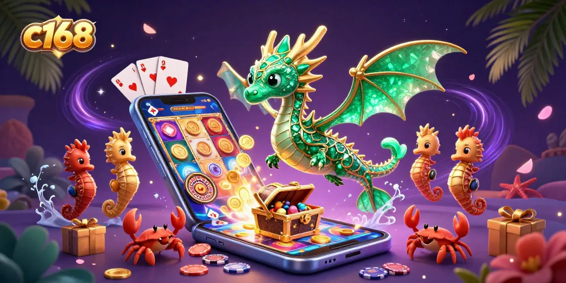 Engage with exciting c168 slots and games featuring a majestic sea dragon and royal seahorse guard.