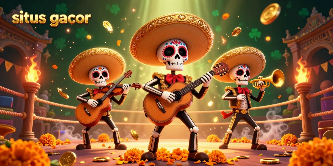 Engage in the thrilling world of gambling with situs gacor's vibrant casino scene featuring mariachi musicians.