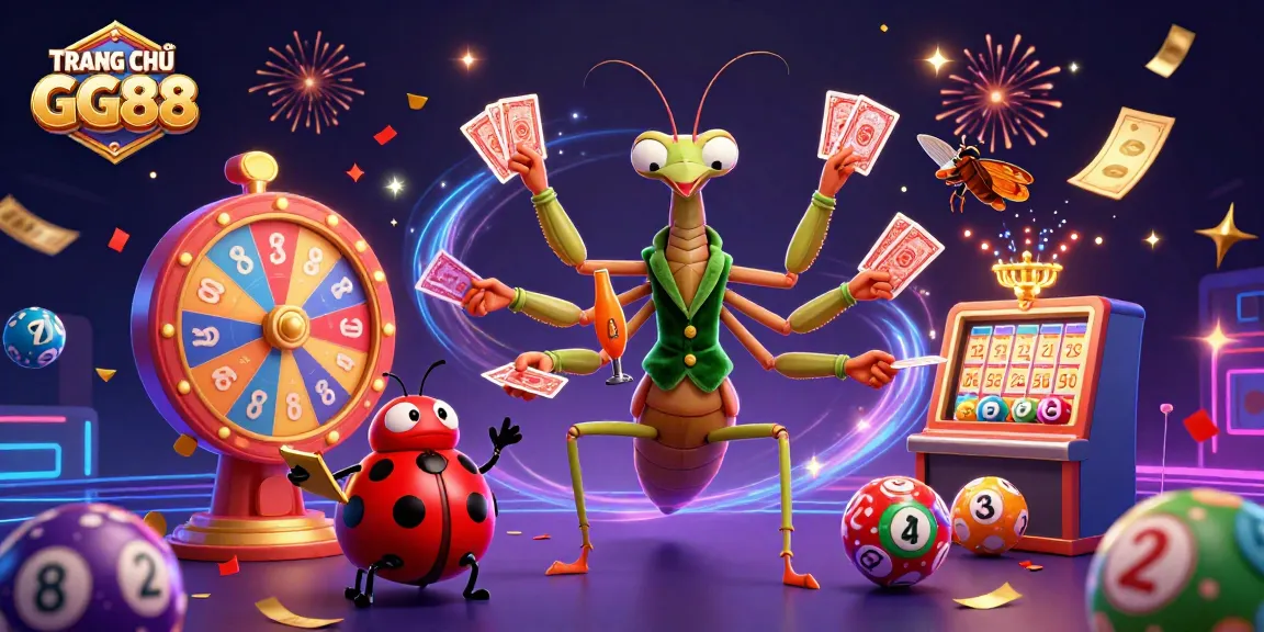 Experience the thrill of TRANG CHỦ GG88 with dynamic lottery balls and vibrant casino action.