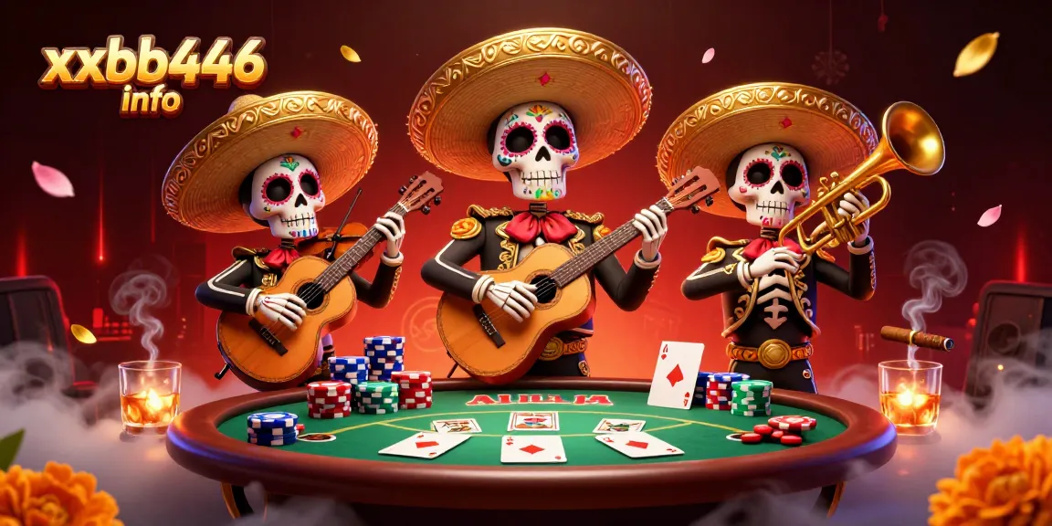 Enhance your gaming with xxbb446 info in a vibrant casino atmosphere featuring a mariachi band.