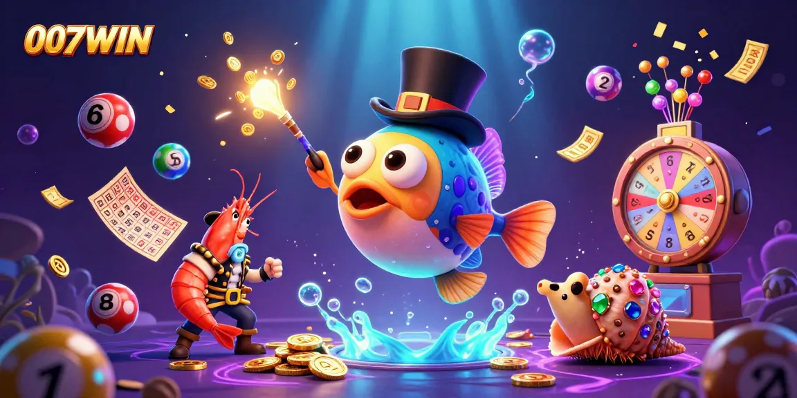 Experience thrilling jackpots and vibrant games at 007WIN with captivating deep-sea characters.