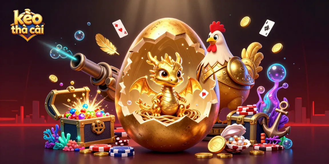 Experience kèo nhà cái with enchanting gold dragon, poker chips, and colorful treasure illustrating thrilling betting moments.